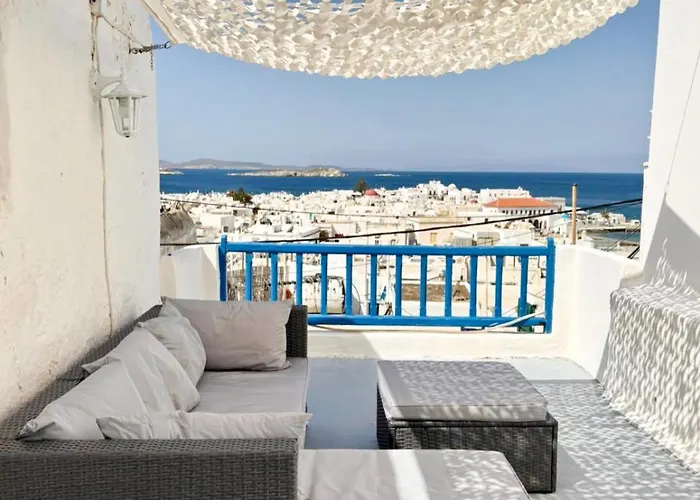 Elenitas Town House With Veranda And Sea View Mykonos Town